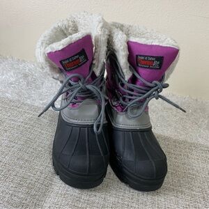 insoles of Dupont Thermolite Boots Size 8 Purple Gray & Black
